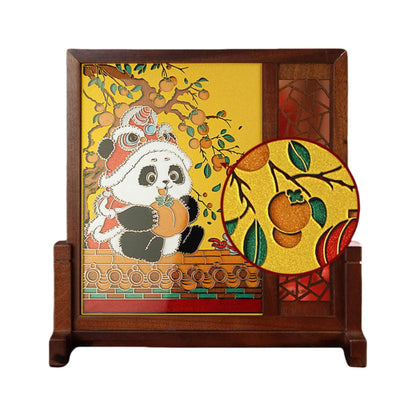 両面手彫りの芸術皿 – 古代の職人技の現代的復活🐼