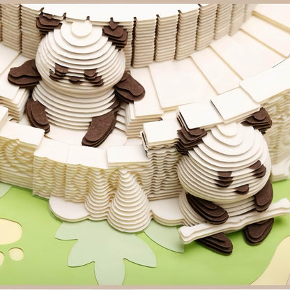 3D Laser-Cut Panda Sticky Notes – Hidden Paper Carving Memo Pad