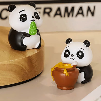 Adorno de resina con temática de panda: una decoración encantadora para cualquier espacio