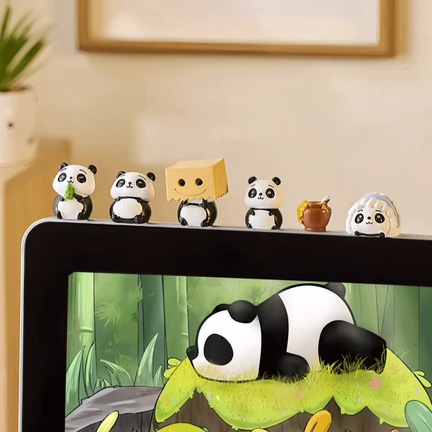 Adorno de resina con temática de panda: una decoración encantadora para cualquier espacio