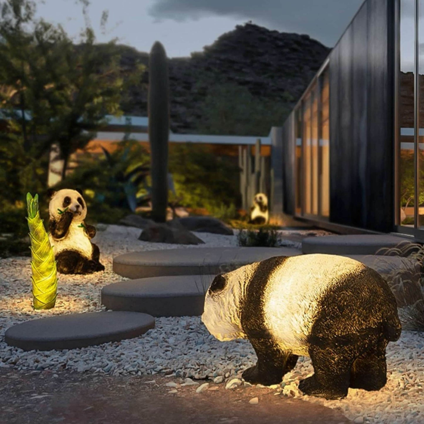Escultura de panda personalizable: un toque único para tu espacio 🐼🎨